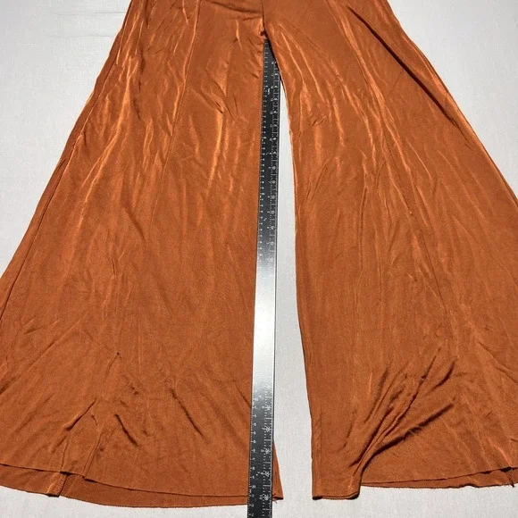 Maeve by‎ Anthropologie Shiloh Wide Leg Palazzo Pants Womens XS Rust Orange - Picture 13 of 15